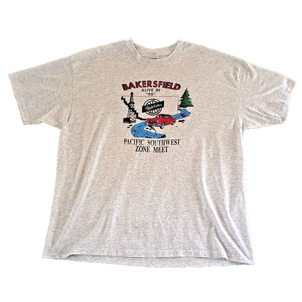 Vintage Single Stitch "Bakersfield Alive in 95" Studebaker Car Show T-Shirt 2XL